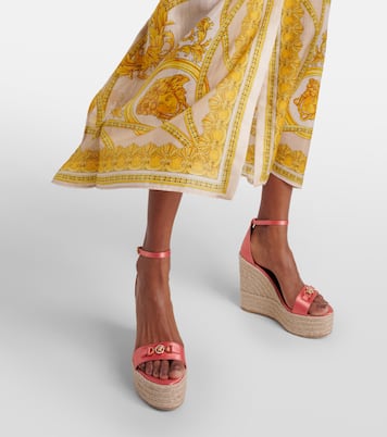 Espadrillas con zeppa Medusa ‘95 in raso | Versace