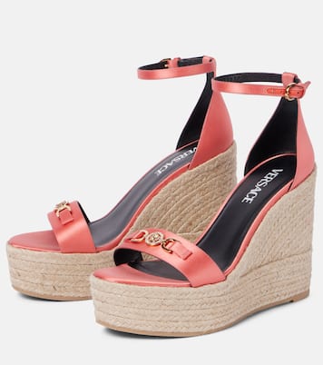 Espadrillas con zeppa Medusa ‘95 in raso | Versace