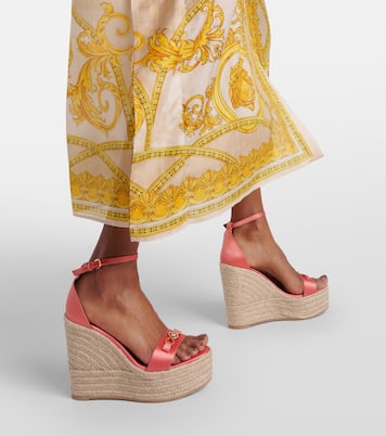 Espadrillas con zeppa Medusa ‘95 in raso | Versace