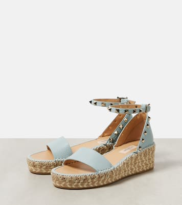 Sandalias Rockstud de piel granulada | Valentino Garavani