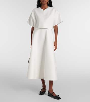 Top cropped VGold in gabardine di cotone | Valentino