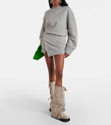 Ivory asymmetric cotton minidress | The Attico