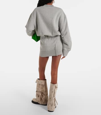 Ivory asymmetric cotton minidress | The Attico