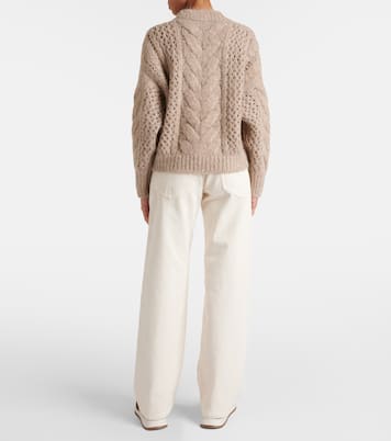 Pullover in misto cotone a trecce | Brunello Cucinelli