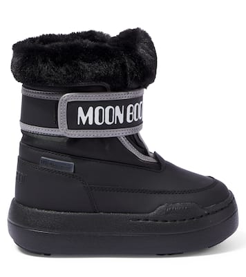 Junior Park Strap faux fur-trimmed snow boots | Moon Boot Kids