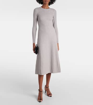 Abito midi Nami in maglia lamé | Veronica Beard