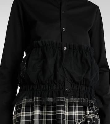 Cárdigan de algodón con volantes | Noir Kei Ninomiya