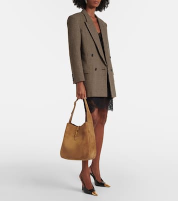 Sac Le 5 à 7 Supple Large en daim | Saint Laurent