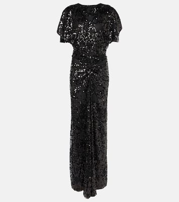 Abito lungo con paillettes | Victoria Beckham