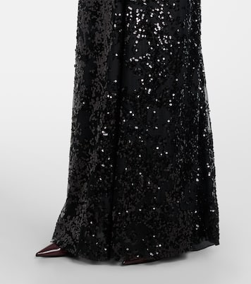 Abito lungo con paillettes | Victoria Beckham