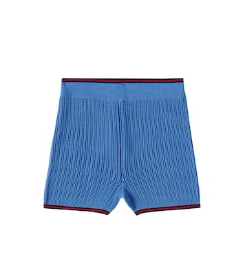 Web Stripe knitted shorts | Gucci Kids