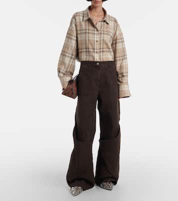 Jeans a gamba larga e vita alta | The Attico