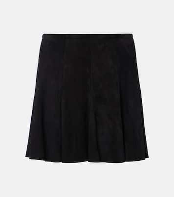 Mila pleated suede miniskirt | Stouls