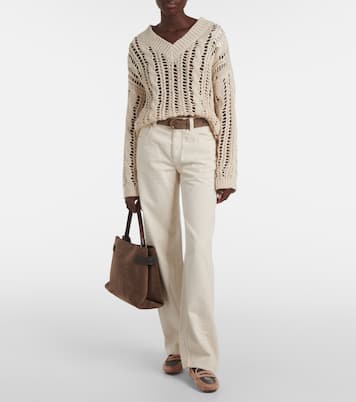 Mocassini in suede con monili | Brunello Cucinelli