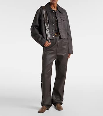 Pantaloni a gamba larga in cotone a vita alta | Lemaire