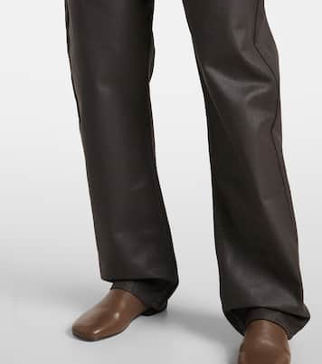 Pantaloni a gamba larga in cotone a vita alta | Lemaire