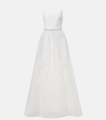 Vestido de novia de tul bordado | Elie Saab