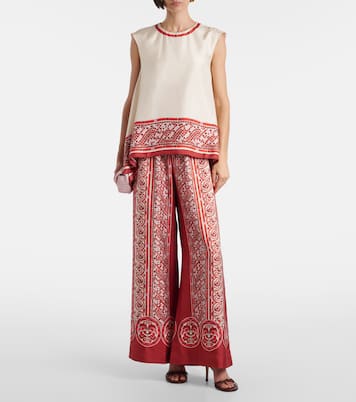 San Carlo printed silk twill top | La DoubleJ