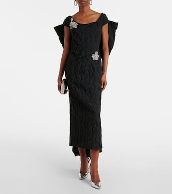 Robe longue brodée en jacquard | Erdem