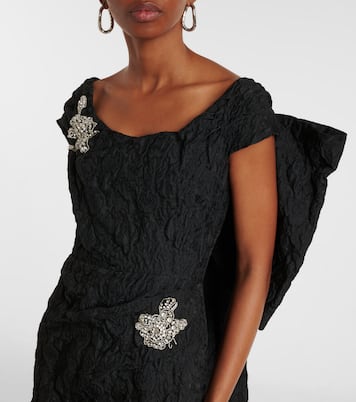 Robe longue brodée en jacquard | Erdem