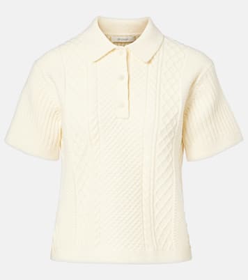 Polo in misto lana e cotone a trecce | JW Anderson