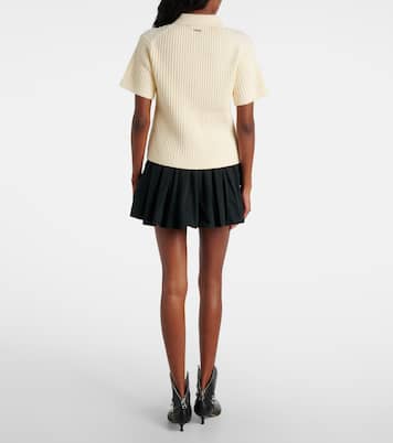 Polo in misto lana e cotone a trecce | JW Anderson