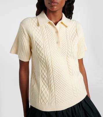 Polo in misto lana e cotone a trecce | JW Anderson