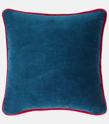 Cojín Tropical de terciopelo de algodón | Les-Ottomans