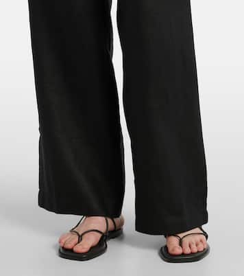 Pantaloni regular Sanne in lino a vita alta | Faithfull