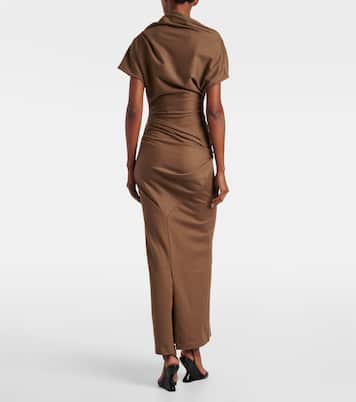 Draped wool maxi dress | Entire Studios