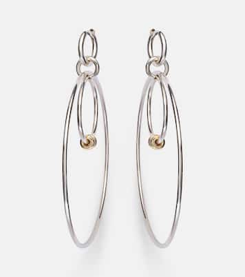 Orecchini a cerchio Echo in argento sterling e oro 18kt | Spinelli Kilcollin