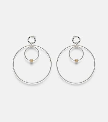Orecchini a cerchio Echo in argento sterling e oro 18kt | Spinelli Kilcollin