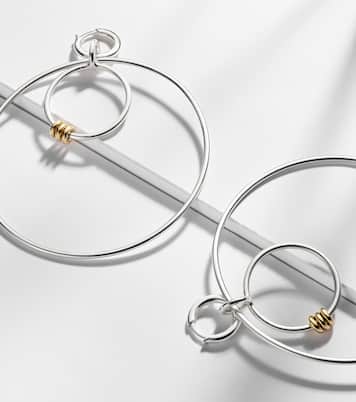 Orecchini a cerchio Echo in argento sterling e oro 18kt | Spinelli Kilcollin