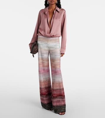 High-rise lamé flared pants | Missoni