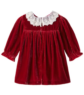 Martina lace-trimmed velvet dress | C'era Una Volta