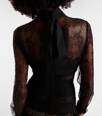 Lace and macramé midi dress | Elie Saab