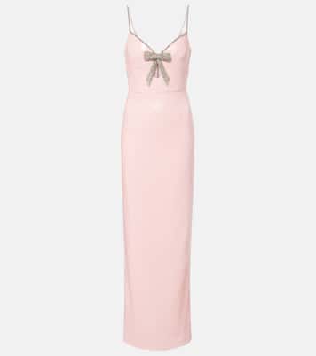 Lena bow-detail sequined gown | Rebecca Vallance