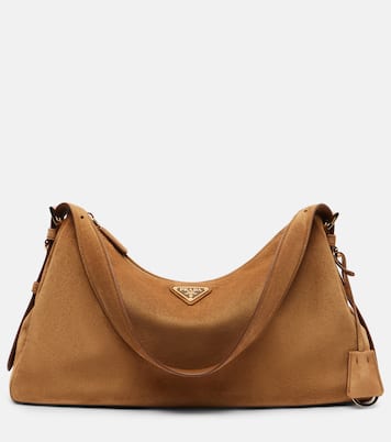Prada Aimée Medium suede shoulder bag | Prada