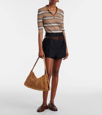Prada Aimée Medium suede shoulder bag | Prada
