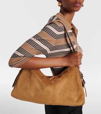 Prada Aimée Medium suede shoulder bag | Prada