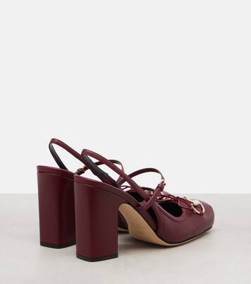 Slingback-Pumps Gucci Horsebit aus Leder | Gucci