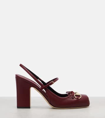 Slingback-Pumps Gucci Horsebit aus Leder | Gucci
