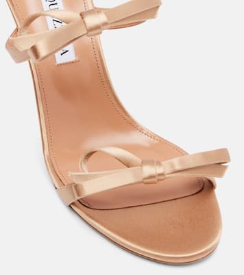 Soave 85 bow-detail satin mules | Aquazzura