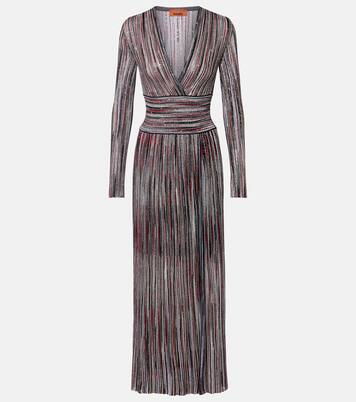Striped lamé maxi dress | Missoni