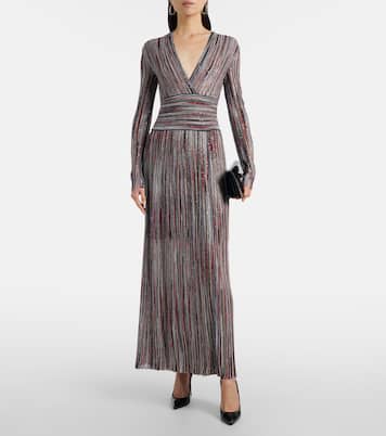 Striped lamé maxi dress | Missoni