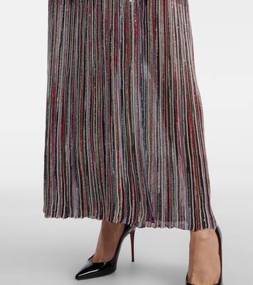 Striped lamé maxi dress | Missoni