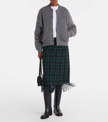 Cable-knit wool and cashmere bomber jacket | Polo Ralph Lauren