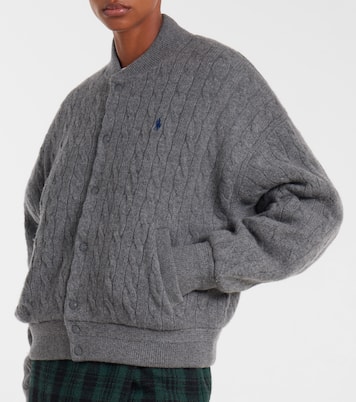 Cable-knit wool and cashmere bomber jacket | Polo Ralph Lauren