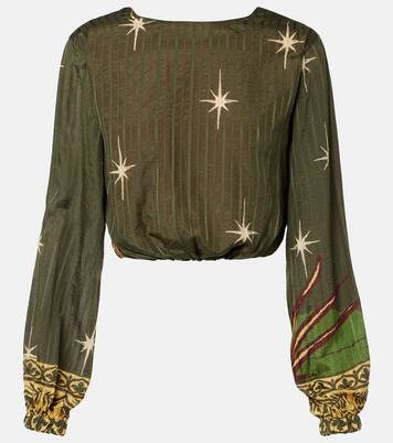 Afterwork printed jacquard blouse | Johanna Ortiz