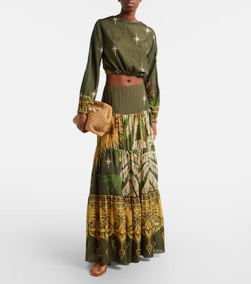 Afterwork printed jacquard blouse | Johanna Ortiz